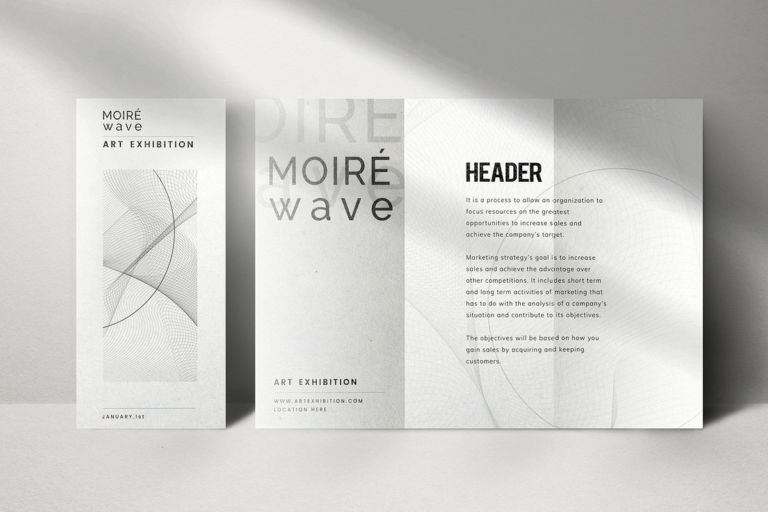 Tri-fold brochure mockup psd for advertising